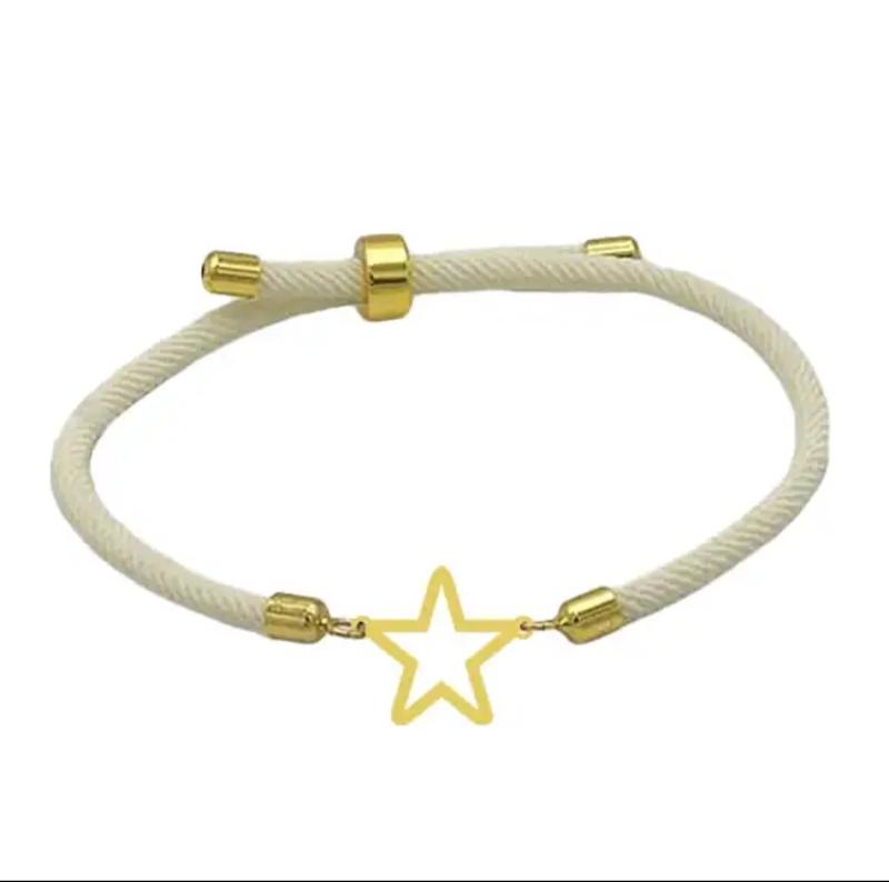 دستبند بچگانه طلا ۱۸ عیار پلاک ستاره لیزری گالری کاژه گلد