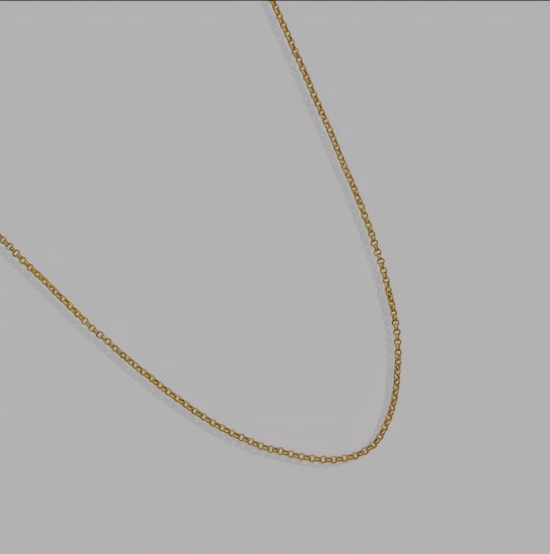 زنجیر زنانه طلا ۱۸ عیار زنجیر رولو گالری کاژه گلد