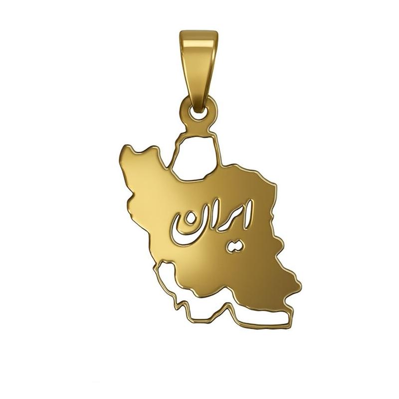 آویز زنانه طلا ۱۸ عیار ایران کد kc18757 مدوپد