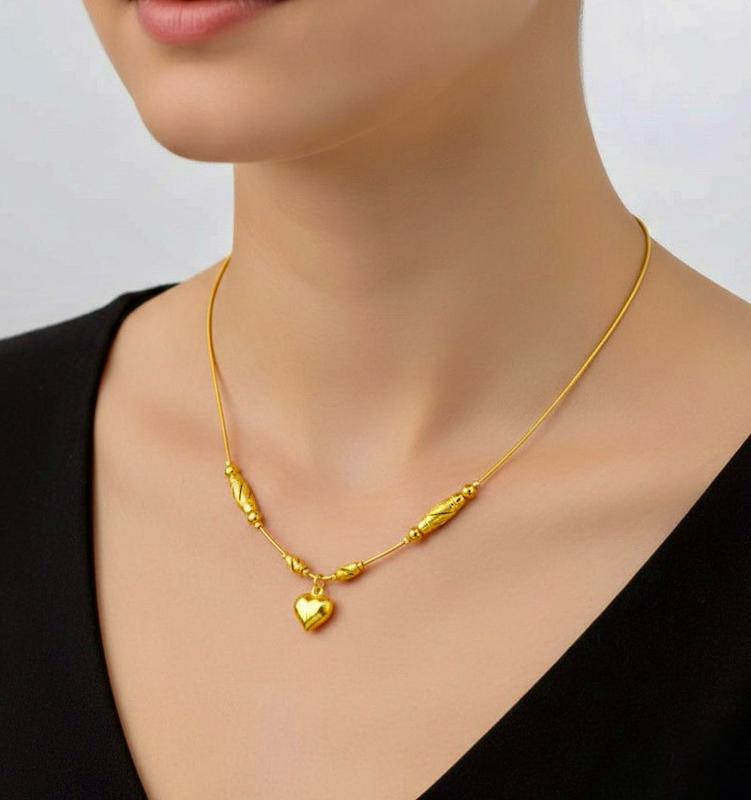 گردنبند طلا ۱۸ عیار گردنبند اماراتی عشق و علاقه گالری نیک گلد