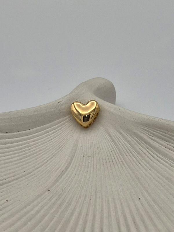 آویز زنانه طلا ۱۸ عیار قلب ۳بعدی گالری زرگر