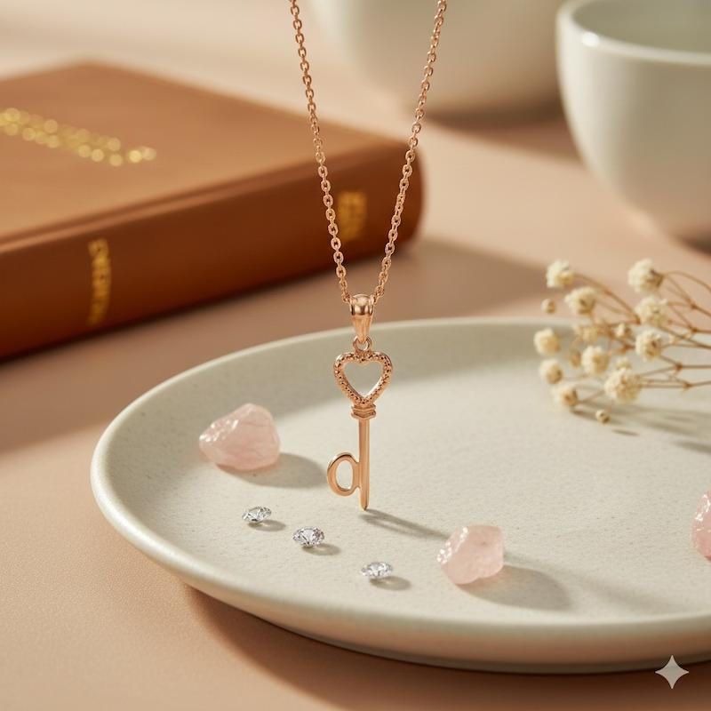 آویز زنانه طلا ۱۸ عیار کلید گالری شمش طلا