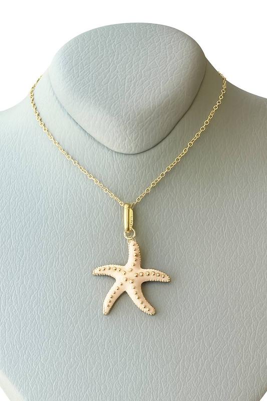 آویز زنانه طلا ۱۸ عیار آویز ستاره دریایی گالری رخساره