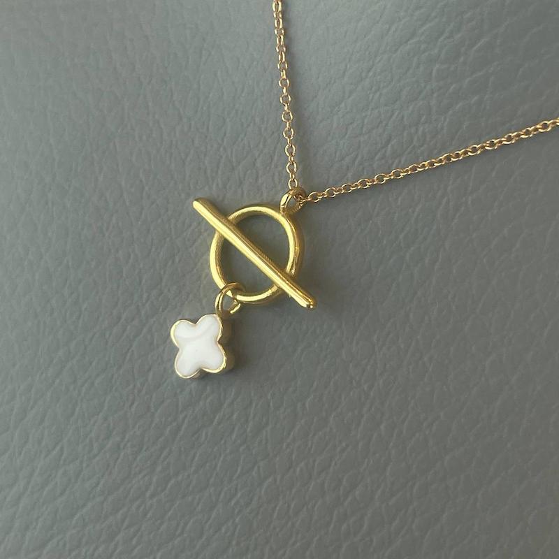 گردنبند زنانه طلا ۱۸ عیار گردنبند ونکلیف گالری رخساره