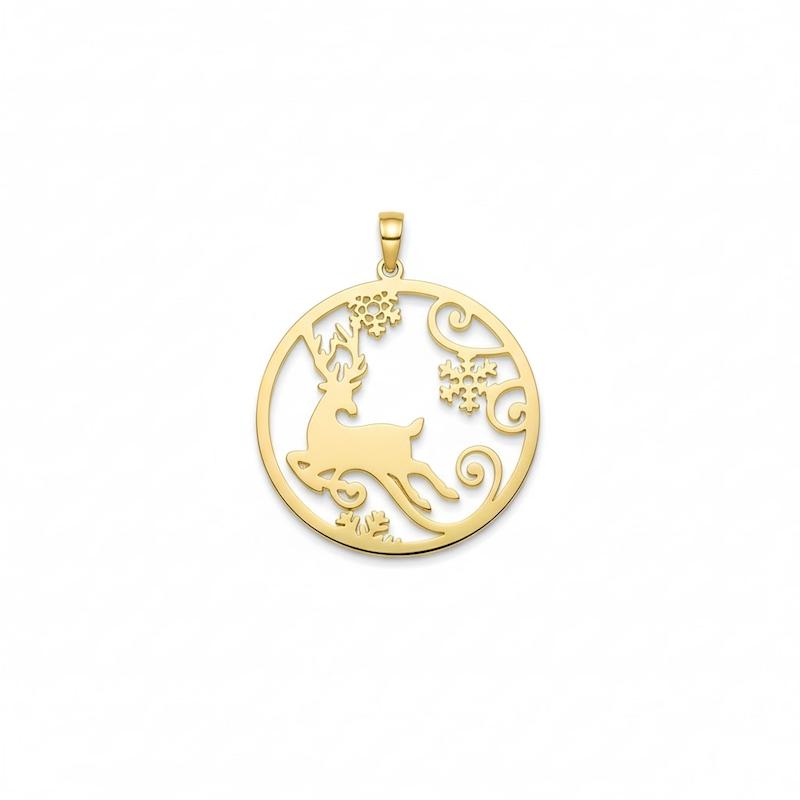 آویز طلا ۱۸ عیار گوزن مدوپد