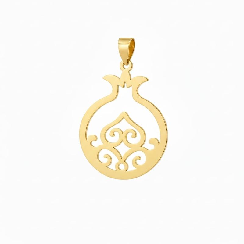 آویز طلا ۱۸ عیار انار اسلیمی مدوپد