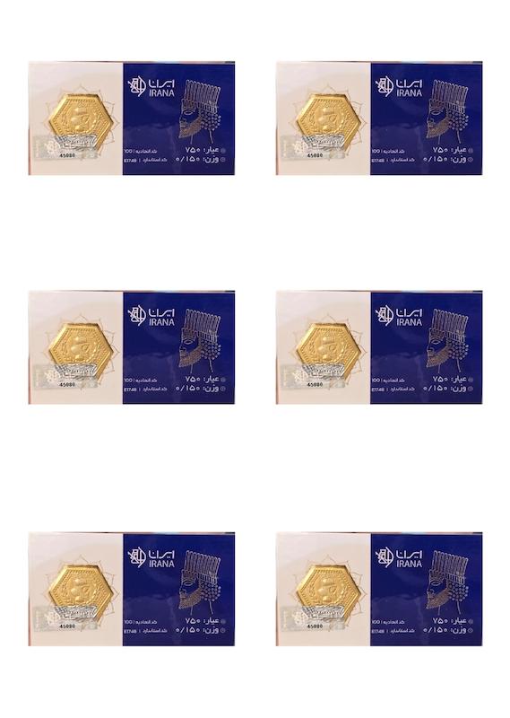 سکه زنانه طلا ۲۴ عیار پک ۶تایی پارسیان ایران گالری طلای شفیع
