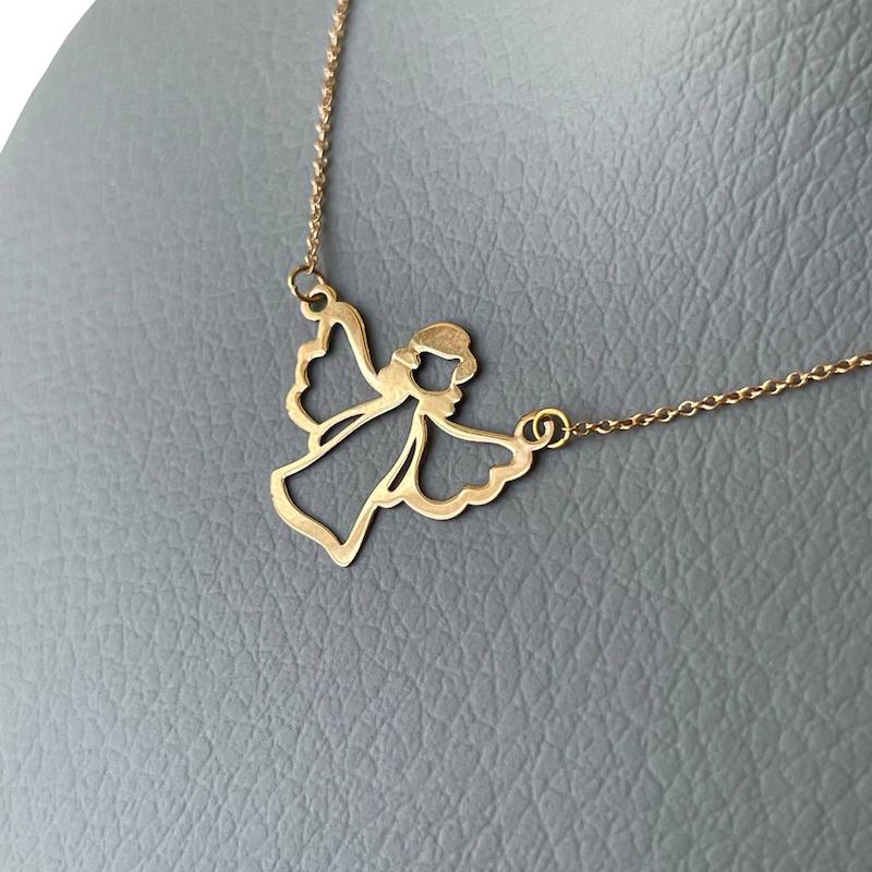 گردنبند زنانه طلا ۱۸ عیار گردنبند فرشته گالری رخساره