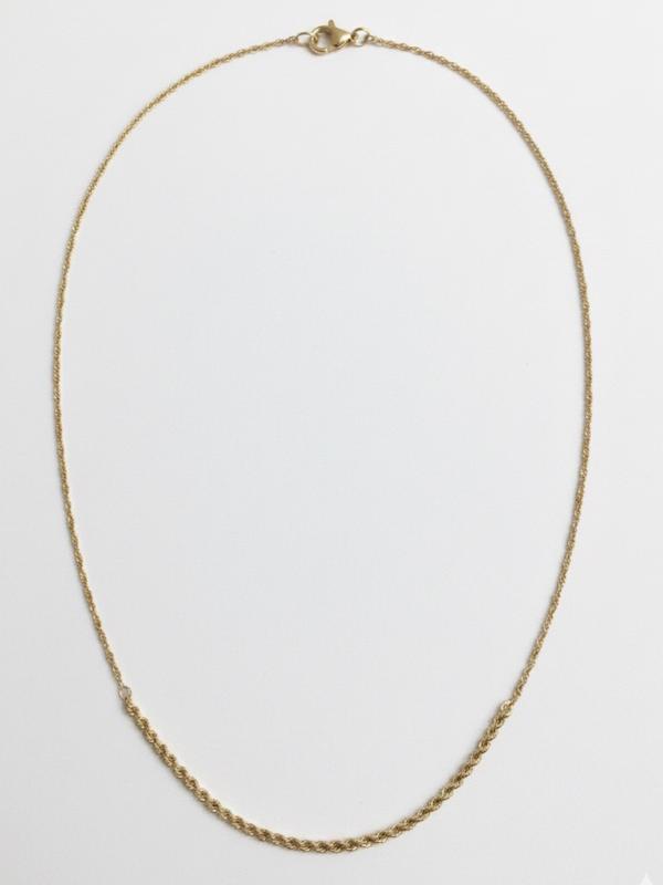 گردنبند زنانه طلا ۱۸ عیار طنابی کونیک گالری طلا سرور گلد