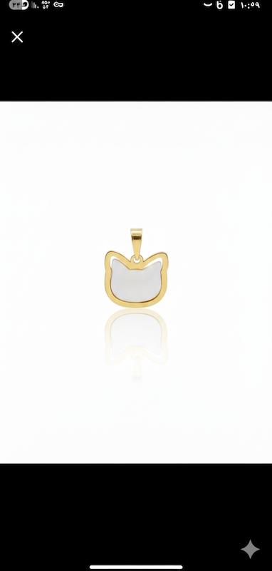 آویز بچگانه طلا ۱۸ عیار پلاک کادوی میو گالری کاژه گلد