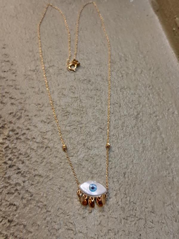 گردنبند زنانه طلا ۱۸ عیار چشم نظر گالری طلای عزیز