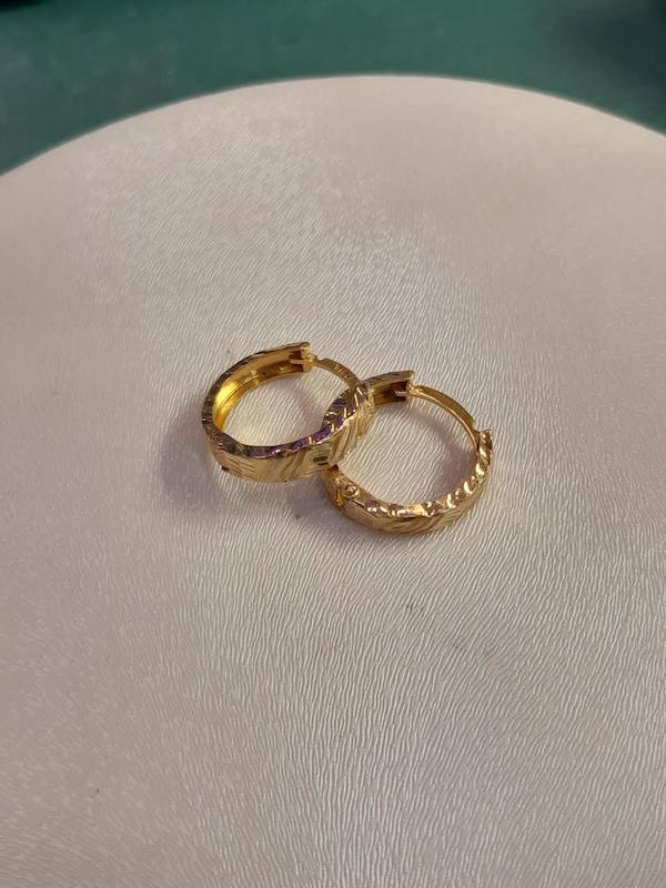 گوشواره زنانه طلا ۱۸ عیار گوشواره گالری طلای عزیز