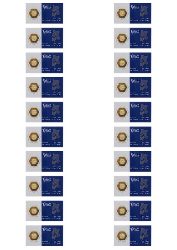 سکه زنانه طلا ۱۸ عیار پک ٢٠تایی پارسیان ایران گالری طلای شفیع