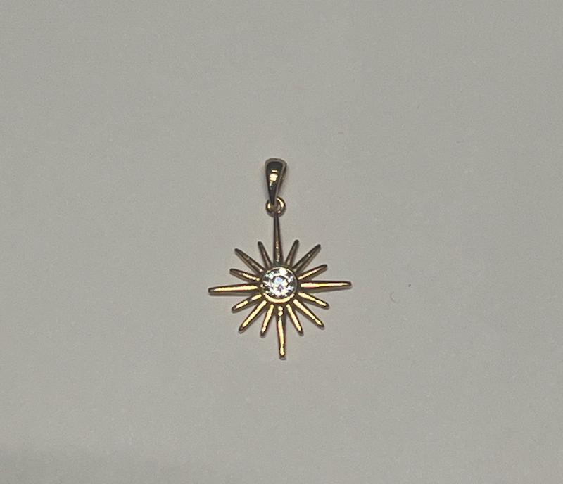 آویز زنانه طلا ۱۸ عیار آویز خورشید گالری رخساره