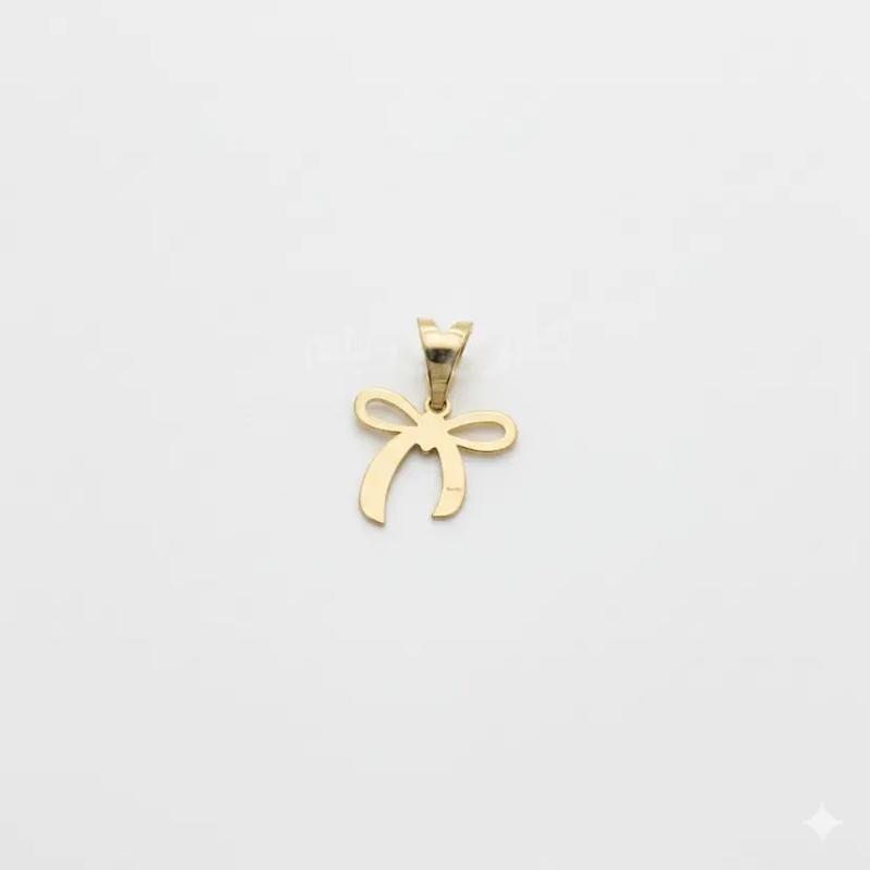 آویز بچگانه طلا ۱۸ عیار مدال طرح پاپیون گالری زربام