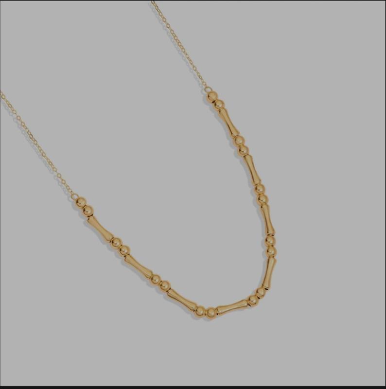 گردنبند زنانه طلا ۱۸ عیار گردنبند وارداتی گوی زنجیرمیرو گالری کاژه گلد