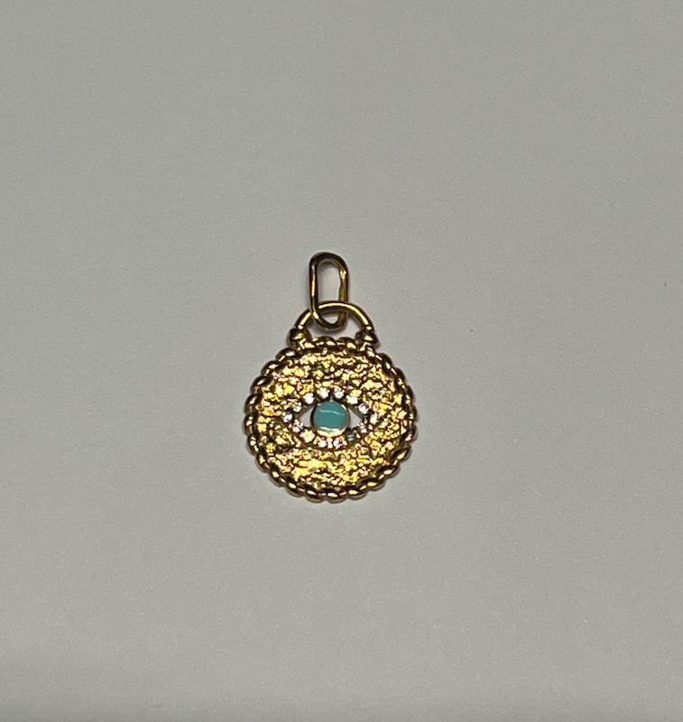 آویز زنانه طلا ۱۸ عیار آویز چشم گالری رخساره