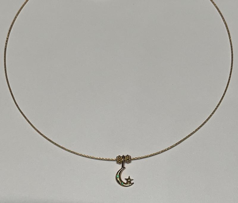 گردنبند زنانه طلا ۱۸ عیار طوق ماه گالری رخساره