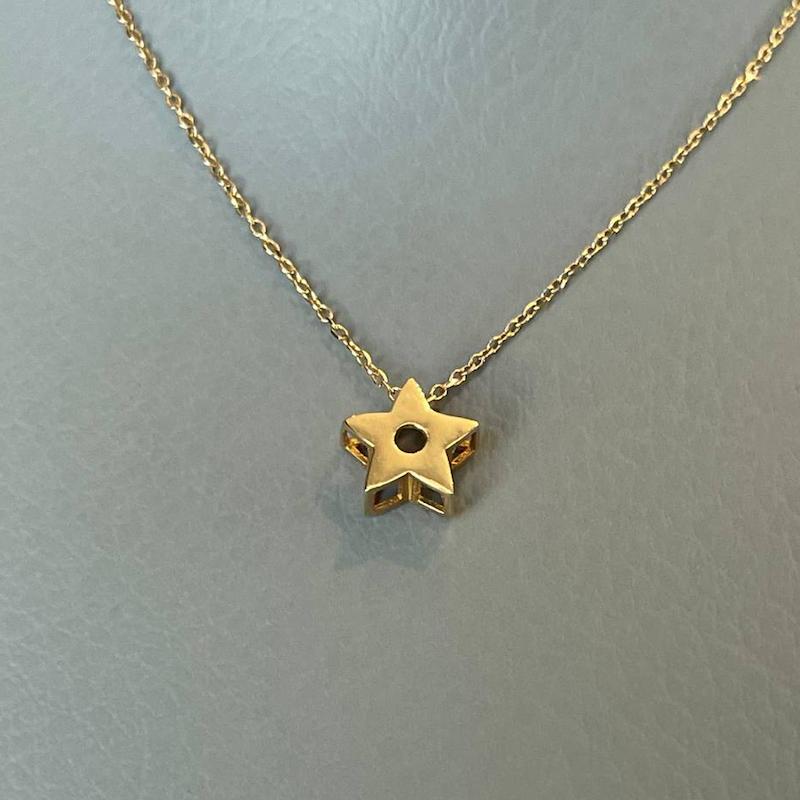 گردنبند زنانه طلا ۱۸ عیار گردنبند ستاره گالری رخساره