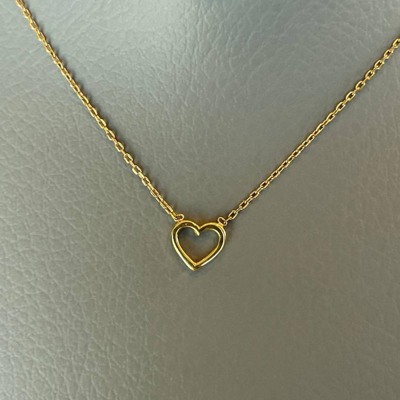 گردنبند زنانه طلا ۱۸ عیار گردنبند قلب گالری رخساره