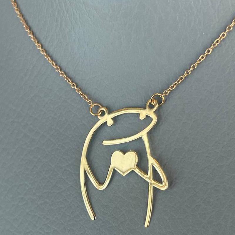 گردنبند بچگانه طلا ۱۸ عیار گردنبند میم گالری رخساره