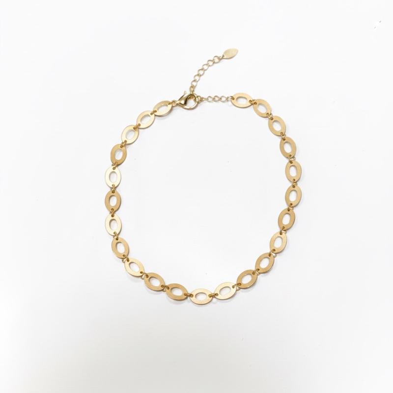 دستبند زنانه طلا ۱۸ عیار دستبند طرح بیضی کد 502 جواهری اشتری