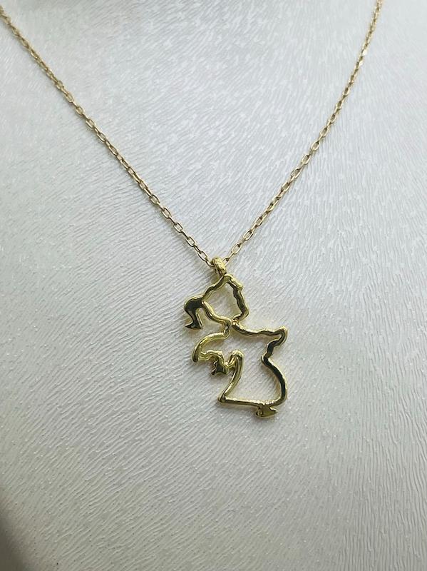 گردنبند زنانه طلا ۱۸ عیار مینیمال دختر گالري مهر