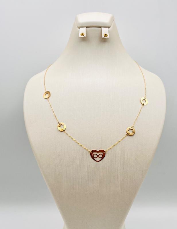 گردنبند زنانه طلا ۱۸ عیار گردنبند مینمال لیزری نمادار طلا گالری هورا گلد