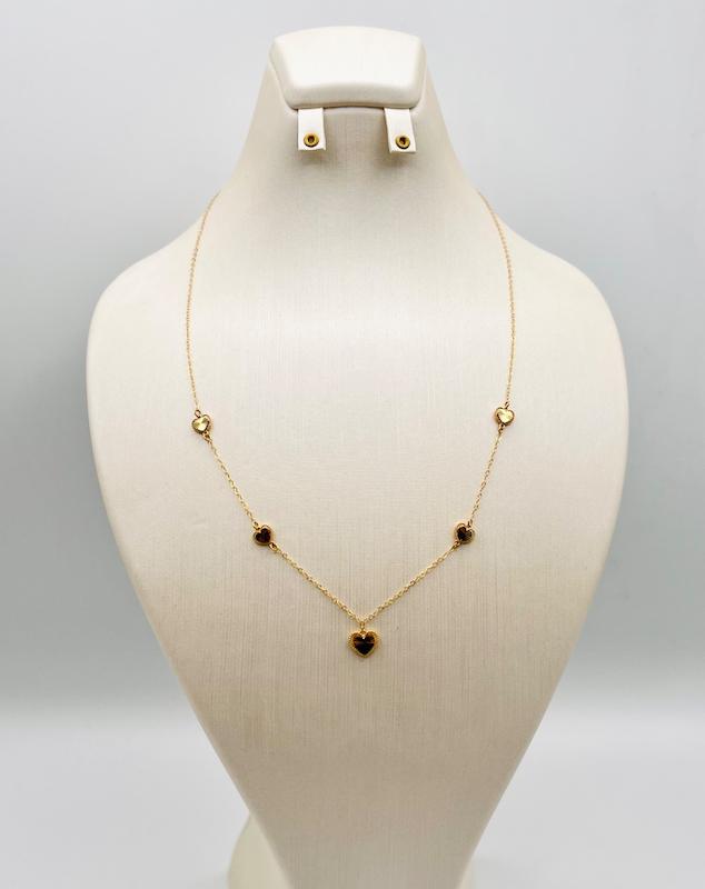 گردنبند زنانه طلا ۱۸ عیار گردنبند طلا ونکلیف تراش طرح قلب گالری هورا گلد