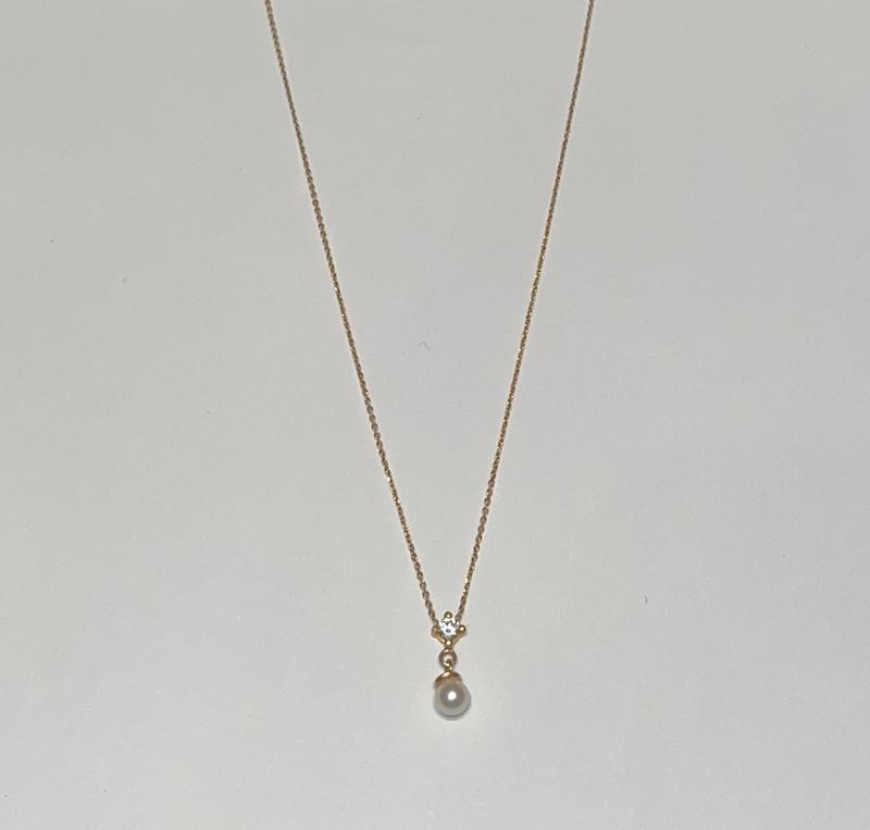 گردنبند زنانه طلا ۱۸ عیار گردنبند سنگ ومروارید گالری رخساره