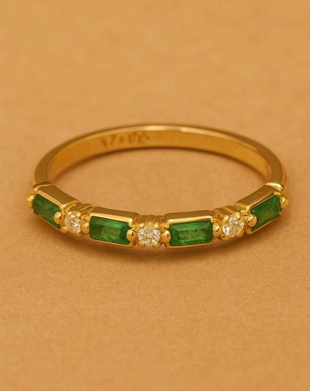 انگشتر زنانه طلا ۱۸ عیار انگشتر نگین دار گالری رخساره