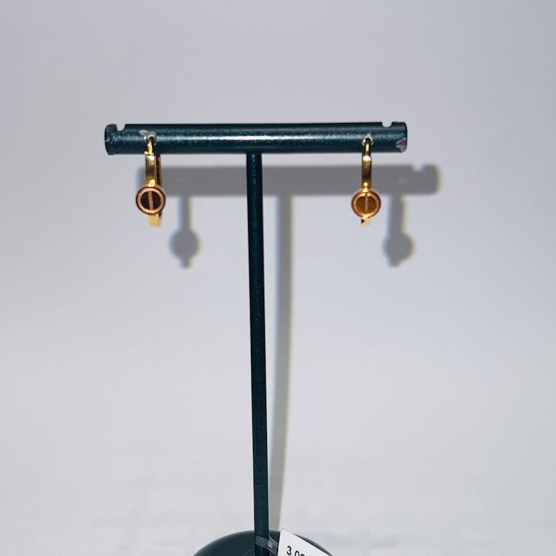 گوشواره زنانه طلا ۱۸ عیار گوشواره لاو کارتیه گالری رخساره