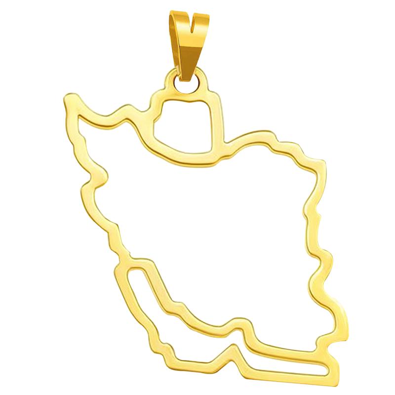 آویز زنانه طلا ۱۸ عیار طرح ایران گالری طلای صادقی