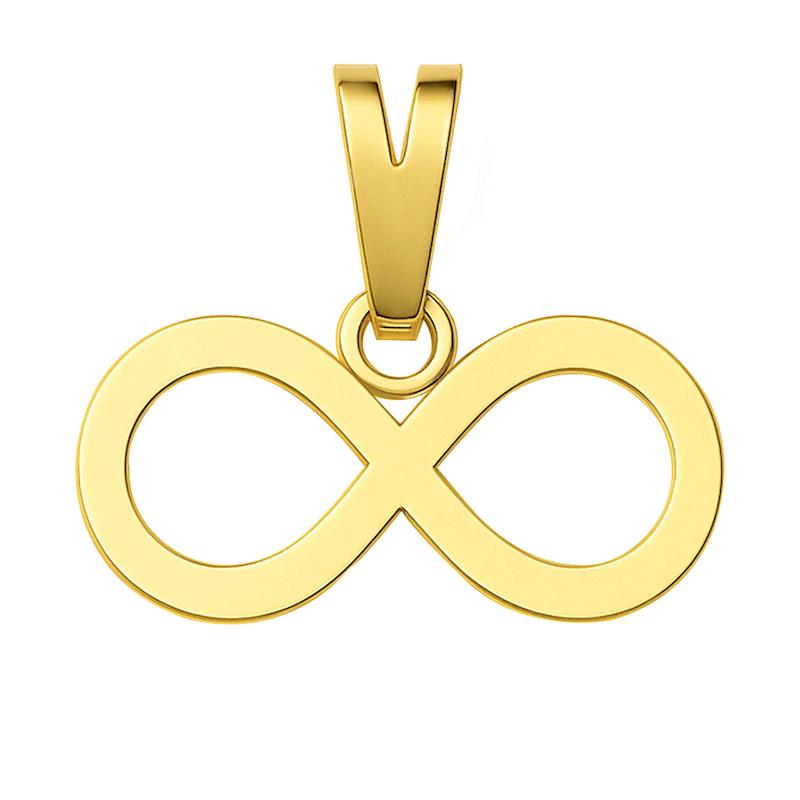 آویز زنانه طلا ۱۸ عیار طرح بی نهایت گالری طلای صادقی