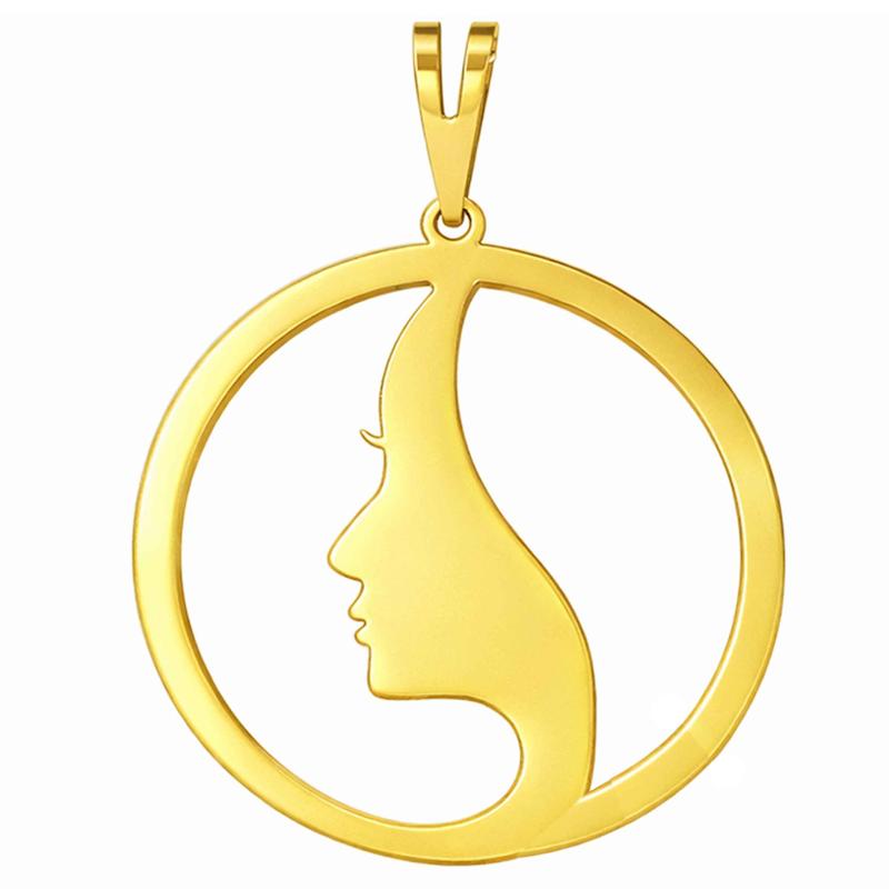 آویز زنانه طلا ۱۸ عیار طرح زن گالری طلای صادقی