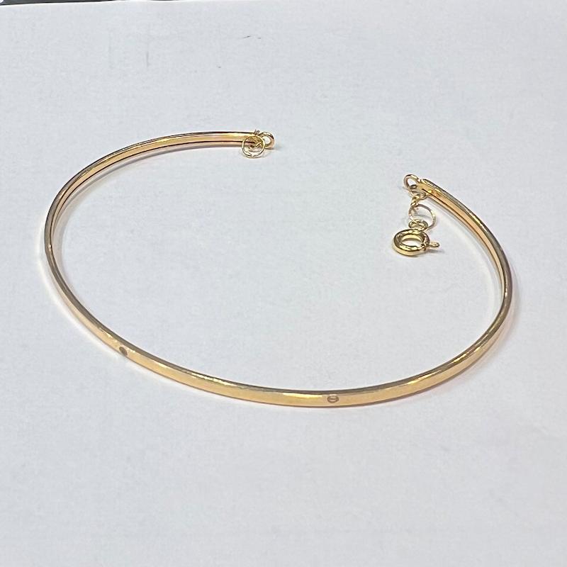 دستبند زنانه طلا ۱۸ عیار بنگل لاو گالری زرنوش