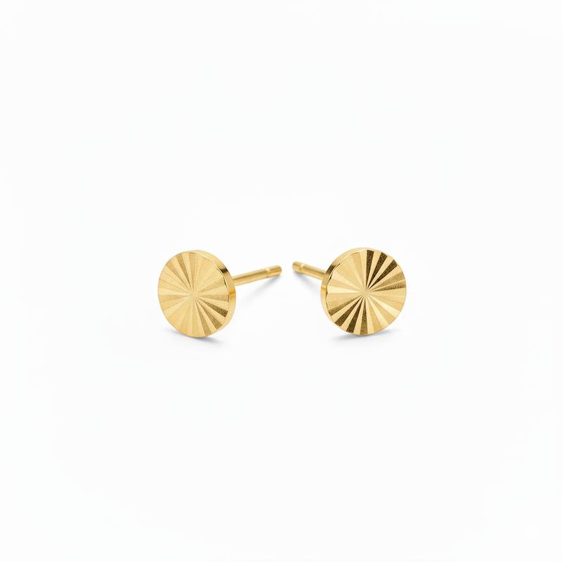 گوشواره طلا ۱۸ عیار دایره میخی گالری شمش طلا