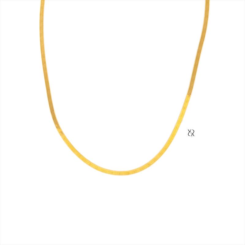 زنجیر زنانه طلا ۱۸ عیار زنجیر طلا طرح هرینگبون گالــری طلا رابــونـل