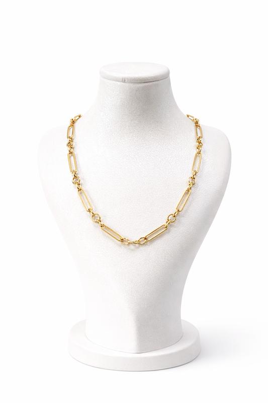 گردنبند زنانه طلا ۱۸ عیار فیگارو گالری طلای حسن خانی