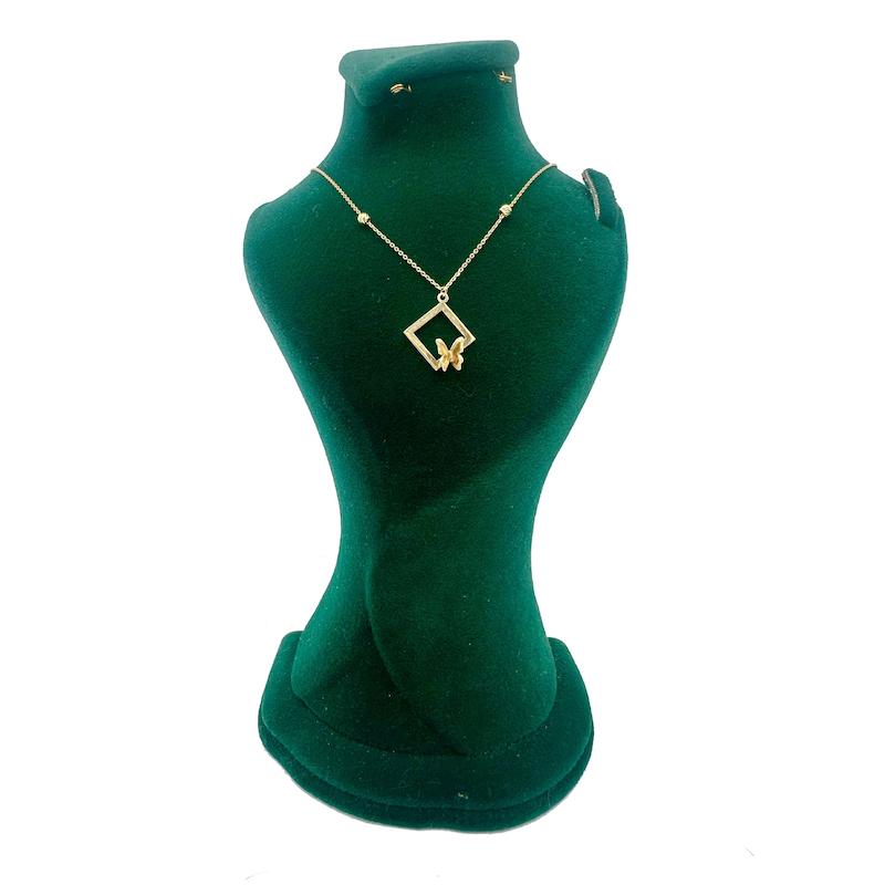 گردنبند زنانه طلا ۱۸ عیار گردنی اسپرت طلا و جواهری آیدیس