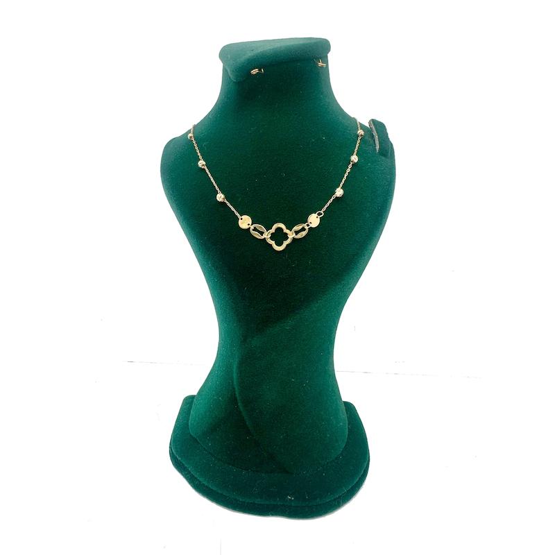 گردنبند زنانه طلا ۱۸ عیار گردنی اسپرت طلا و جواهری آیدیس