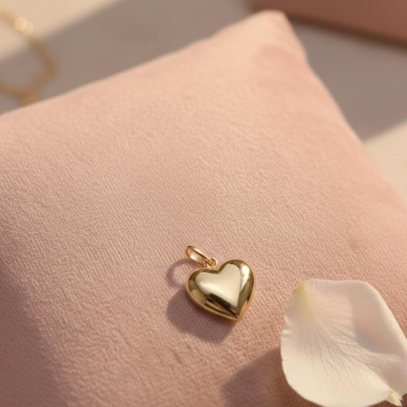 آویز زنانه طلا ۱۸ عیار قلب دامله گالری شمش طلا