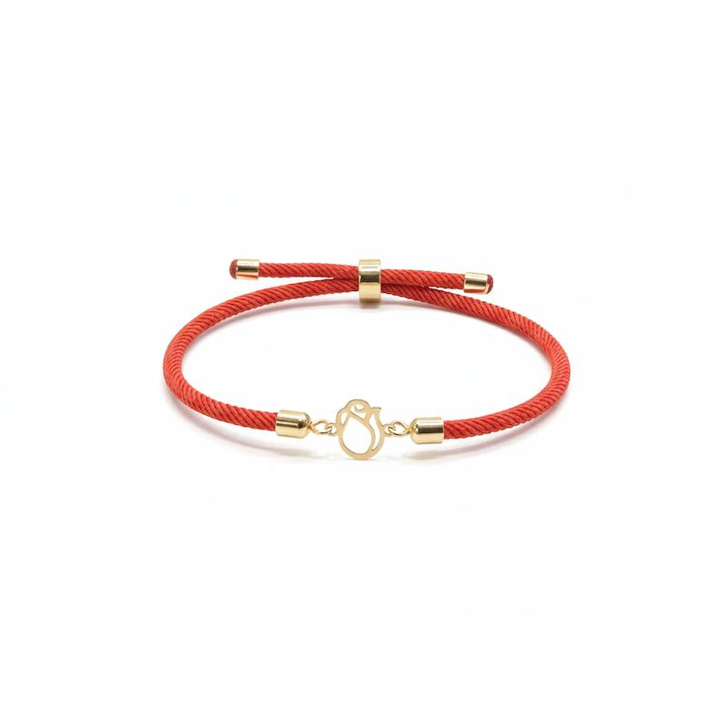 دستبند بچگانه طلا ۱۸ عیار غنچه دخترانه گالری شمش طلا