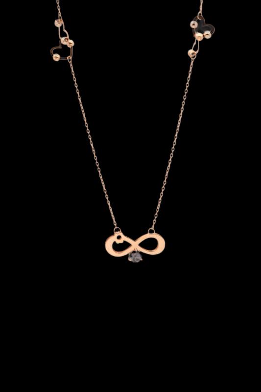 گردنبند زنانه طلا ۱۸ عیار بی نهایت راموگلد