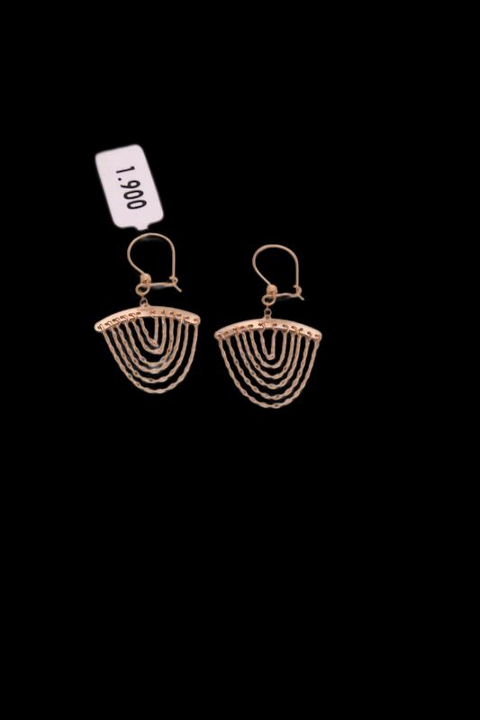 گوشواره زنانه طلا ۱۸ عیار آبشار راموگلد