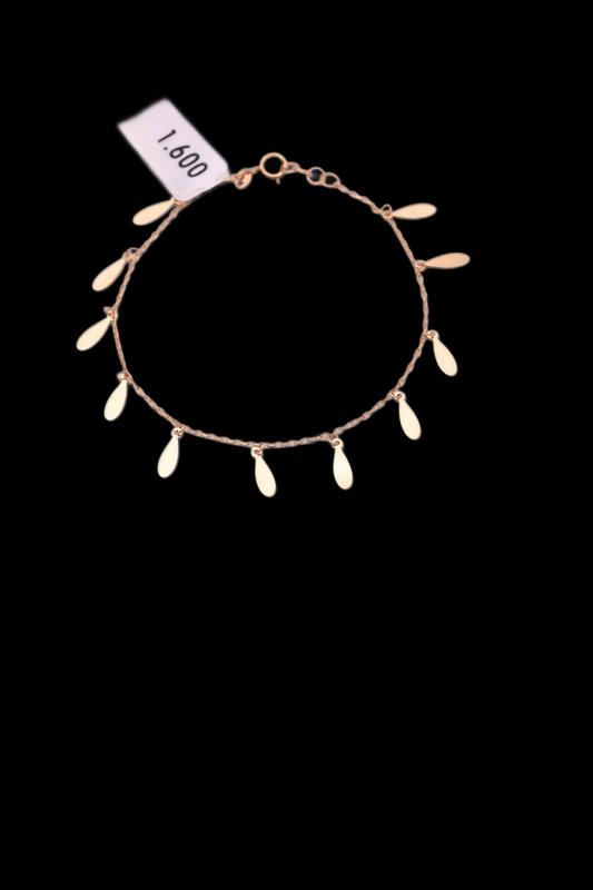 دستبند زنانه طلا ۱۸ عیار پولکی بیضی راموگلد