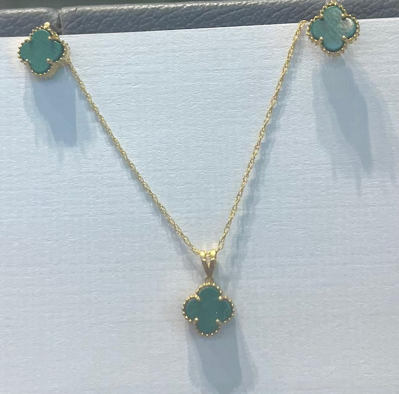 زنانه نیم ست طلا ۱۸ عیار ونکلیف گالری طلا دوران