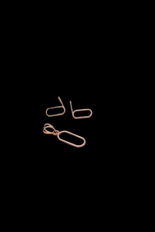 زنانه نیم ست طلا ۱۸ عیار مستطیل راموگلد