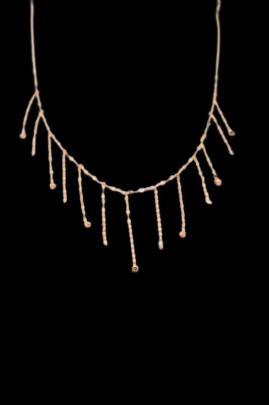 گردنبند زنانه طلا ۱۸ عیار شرابه ای راموگلد