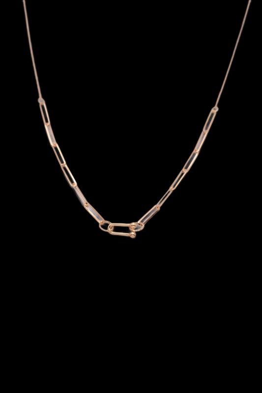 گردنبند زنانه طلا ۱۸ عیار پیپرلینک راموگلد